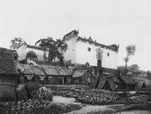 Wanhien, Huan hou kung, Szechuan, Templo Conmemorativo del General Chang Fei en la ribera alta del Yangtsé (foto b/n) de Ernst Boerschmann