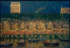 Tarde en la casa del ferry de Uhlenhorst