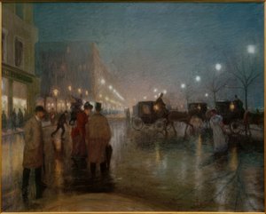 Hamburgo, el Jungfernstieg por la noche