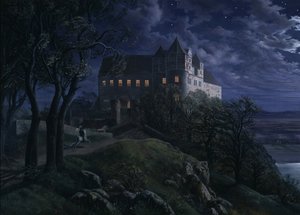 Castillo Scharfenberg de noche, 1827