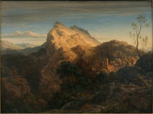 Paisaje vespertino en Olevano de Ernst Fries