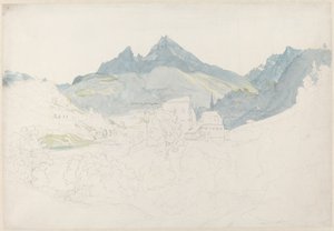Berchtesgaden con el Pico Watzmann en la Distancia de Ernst Fries