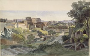 Vista del Foro Romano, con el Coliseo al fondo y el Laterano de Ernst Fries