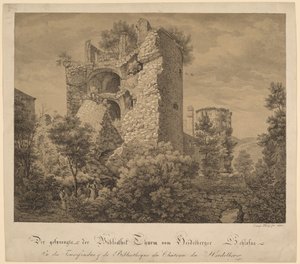 Der Gesprengte und der Bibliotheke Thurm von Heidelberger Schloss de Ernst Fries