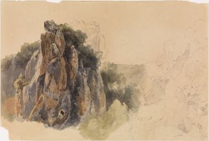 Estudio de paisaje con rocas de Ernst Fries