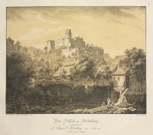 Seis vistas del castillo de Heidelberg: hacia el este de Ernst Fries