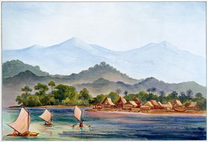 Aldea, Sumatra, Indonesia de Ernst Haeckel