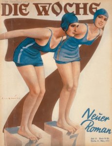 Nadadoras en la Salida / E.Heilemann de Ernst Heilemann