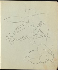 Bailarines y artistas Página de un cuaderno de bocetos, c. 1911