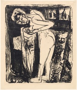 Desnudo de Pie en una Habitación, 1921 de Ernst Ludwig Kirchner