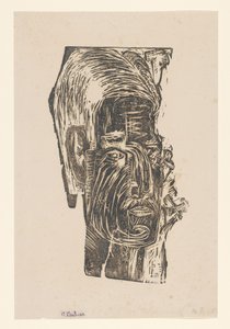Retrato de un hombre desconocido de Ernst Ludwig Kirchner (signed by artist)