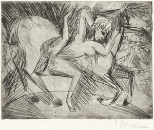 Acróbata en un caballo de Ernst Ludwig Kirchner