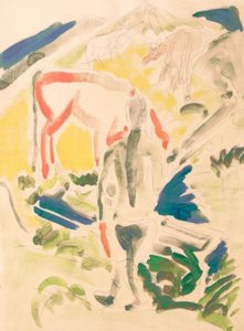 En la fuente de Stafelalp de Ernst Ludwig Kirchner