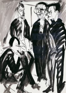 Artista y el grupo Die Brucke (El Puente) en Dresde, por Ernst Ludwig Kirchner (1880-1938)