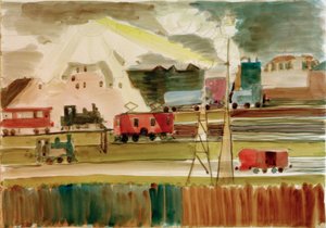 Estación al atardecer de Ernst Ludwig Kirchner