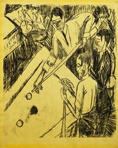 Jugador de Billar; Billardspieler, 1915 de Ernst Ludwig Kirchner