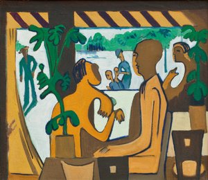Figuras marrones en un café, 1928-1929 de Ernst Ludwig Kirchner
