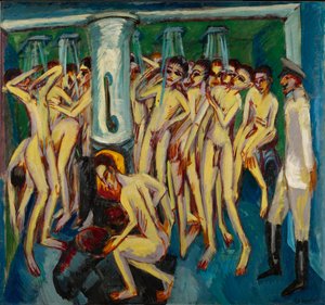 El baño de los soldados de Ernst Ludwig Kirchner
