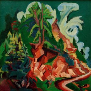 La montaña. El camino a Stafel de Ernst Ludwig Kirchner