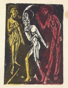 El baile entre las mujeres. 1919 de Ernst Ludwig Kirchner