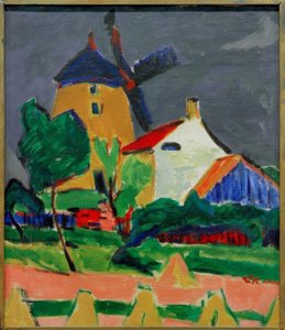 El molino de viento en Moritzburg de Ernst Ludwig Kirchner