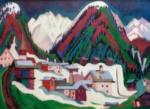 Pueblo de Monstein cerca de Davos de Ernst Ludwig Kirchner