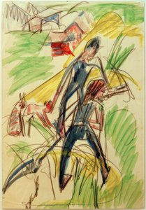 Campesinos segando de Ernst Ludwig Kirchner