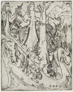 Conducción de cabras y camiones lecheros por el camino de montaña de Ernst Ludwig Kirchner