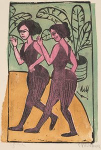 Bailarines de step ingleses, 1911 de Ernst Ludwig Kirchner