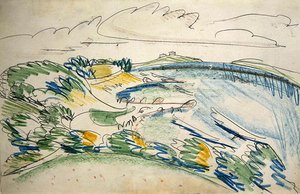 Costa de Fehmarn cerca de Wulfen de Ernst Ludwig Kirchner