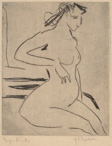 Desnudo femenino sentado de Ernst Ludwig Kirchner