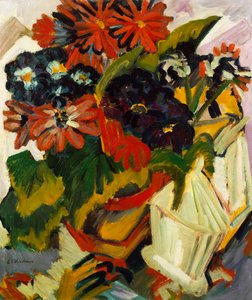 Maceta y tazón de azúcar, 1918-19 de Ernst Ludwig Kirchner