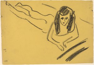 Fränzi reclinada de Ernst Ludwig Kirchner