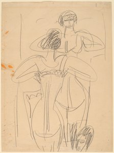 Niña ante un espejo de Ernst Ludwig Kirchner