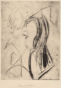 Cabezas de Dos Chicas de Ernst Ludwig Kirchner