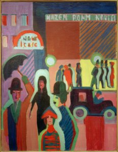 Gran almacén bajo la lluvia de Ernst Ludwig Kirchner