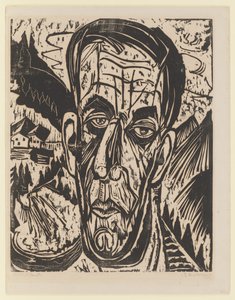 Kopf van de Velde, claro. – Van de Velde entre montañas de Ernst Ludwig Kirchner