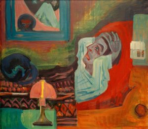 Enfermo en la noche (El Enfermo) de Ernst Ludwig Kirchner