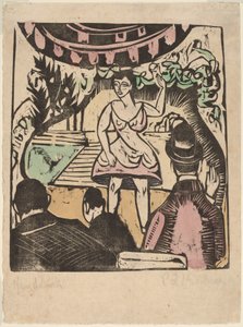 Pequeño acto de variedad con cantante de Ernst Ludwig Kirchner