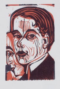 Cabeza de hombre (Autorretrato). 1926 de Ernst Ludwig Kirchner