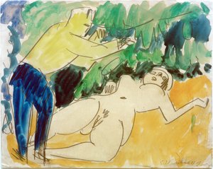 Pintor y modelo de Ernst Ludwig Kirchner