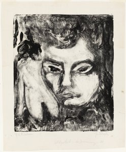 Cabeza de hombre con desnudo de Ernst Ludwig Kirchner