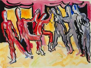 Grupo de Danza de Mary Wigman de Ernst Ludwig Kirchner