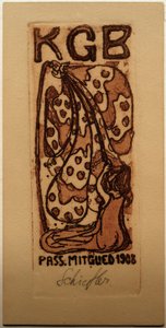 Tarjeta de miembro Die Brücke de Ernst Ludwig Kirchner