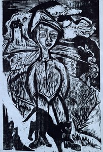 Joven montañés en tormenta, 1921