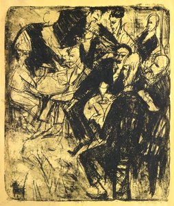 Restaurante de música; Musikrestaurant, 1914 de Ernst Ludwig Kirchner