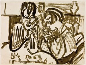 Pareja en la mesa de Ernst Ludwig Kirchner