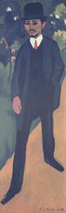 Retrato de Erich Heckel, 1911 de Ernst Ludwig Kirchner
