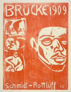 Retrato de Schmidt-Rottluff de Ernst Ludwig Kirchner