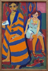Autorretrato con modelo de Ernst Ludwig Kirchner